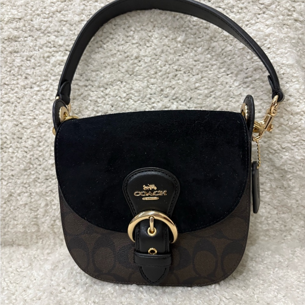 Coach Black and Brown Shoulder Bag